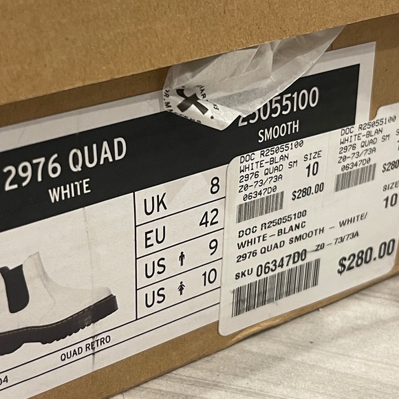 Dr. Martens 2976 Quad White Boots - Picture 3 of 9